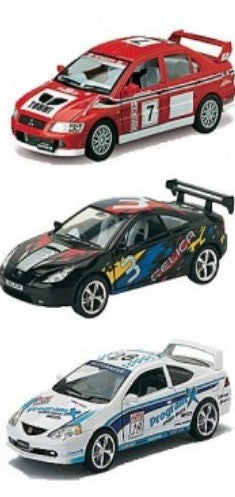 Kinsmart Auto Rally Assortite Modellini DieCast PullBack con Stampa