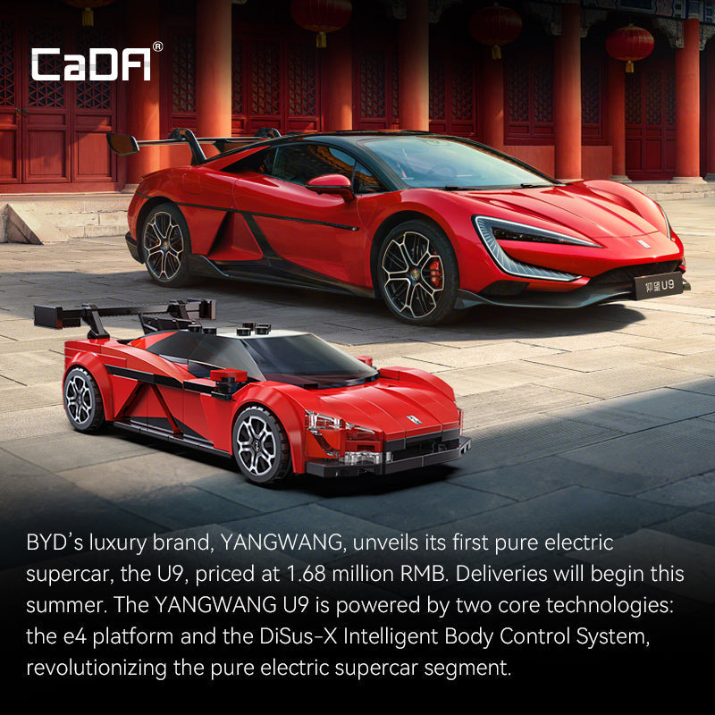DBLC55045W CaDA BYD YangWang U9 1:24 Supercar da Costruire 291 Pezzi