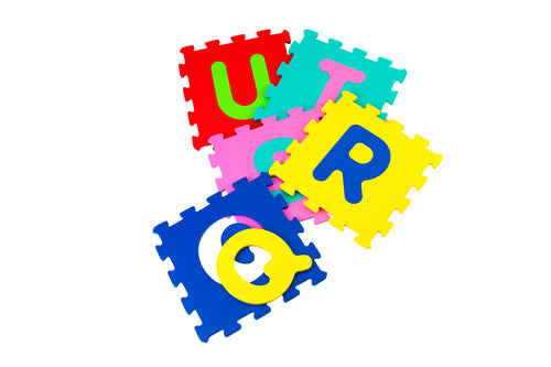 VitaminaG - MATTONELLE TAPPETO PRIMA INFANZIA PUZZLE LETTERA 5PZ COL CASUALE