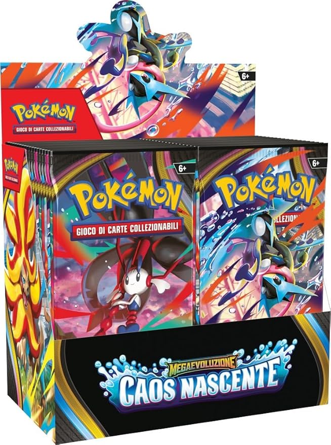 Carte Pokémon Megaevoluzione CAOS NASCENTE box con 36 buste da 10 carte