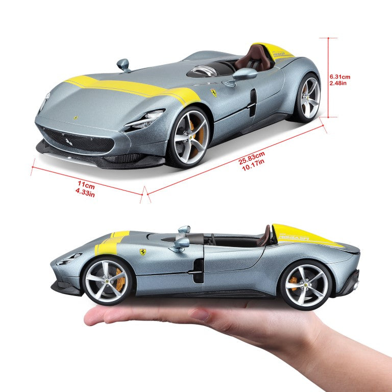 18-16013 Bburago Ferrari R&P - Ferrari Monza SP1, grigia - Scala 1:18