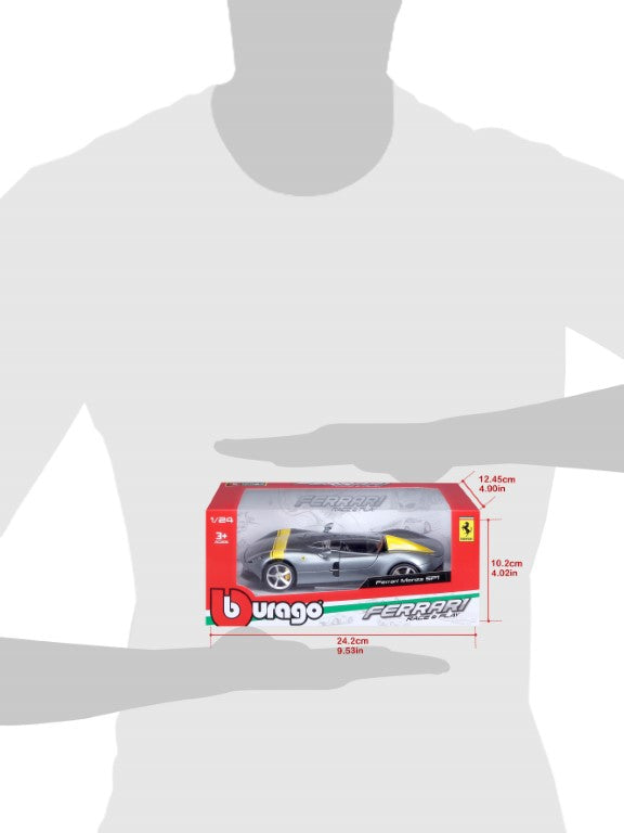 18-26027 Bburago Ferrari R&P - Ferrari Monza SP1, grigia - Scala 1:24