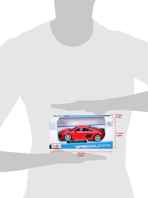 31513 RD Bburago Maisto - Audi R8 V10 plus, rossa - Scala 1:24