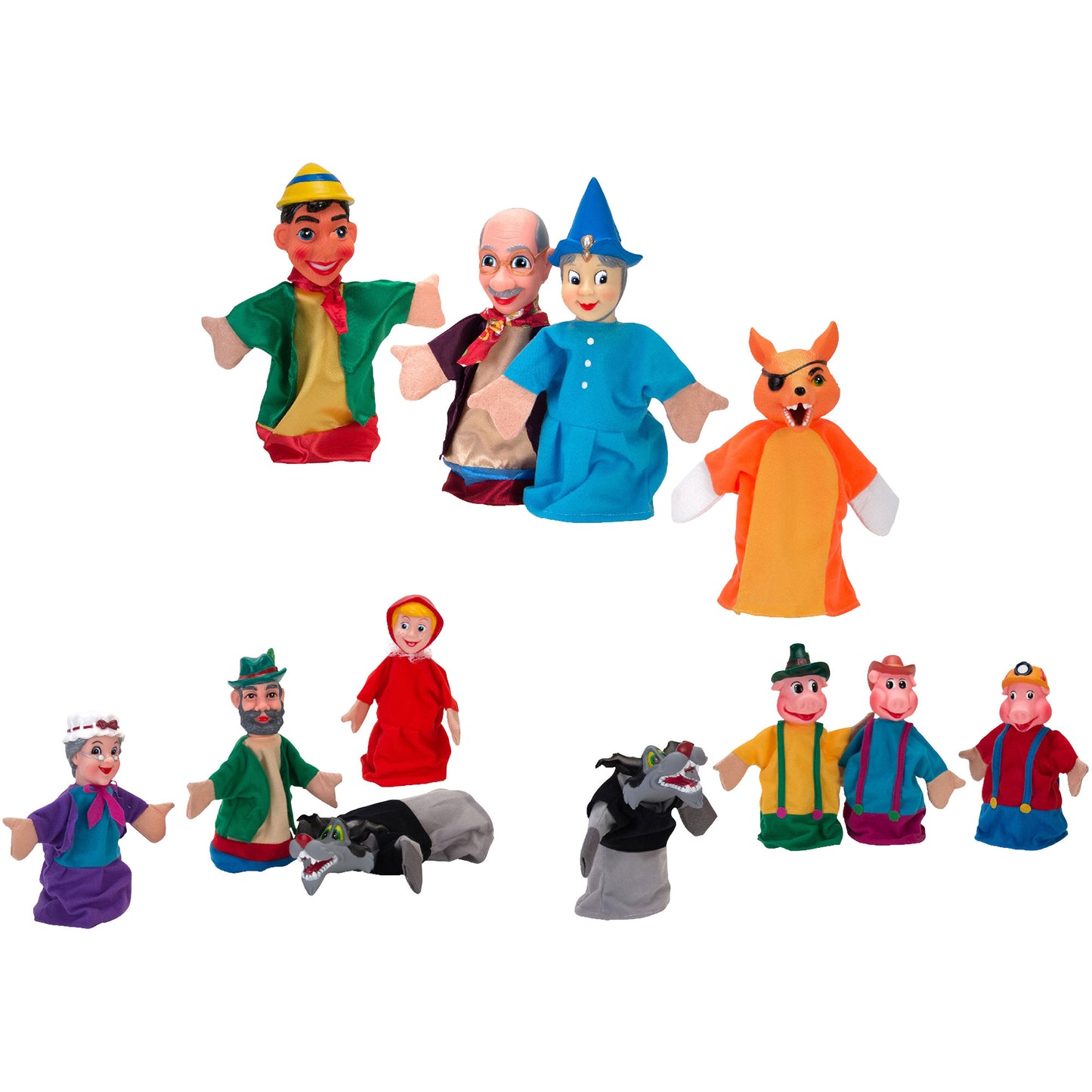 40772 Burattini per Bambini Set 4 Personaggi Assortiti Teatro delle fiabe