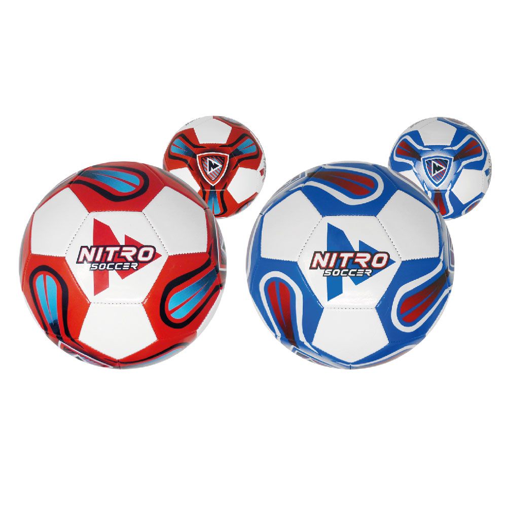 SPORT-ONE Pallone Calcio NITRO Misura 5 Pallone da Allenamento in Cuoio