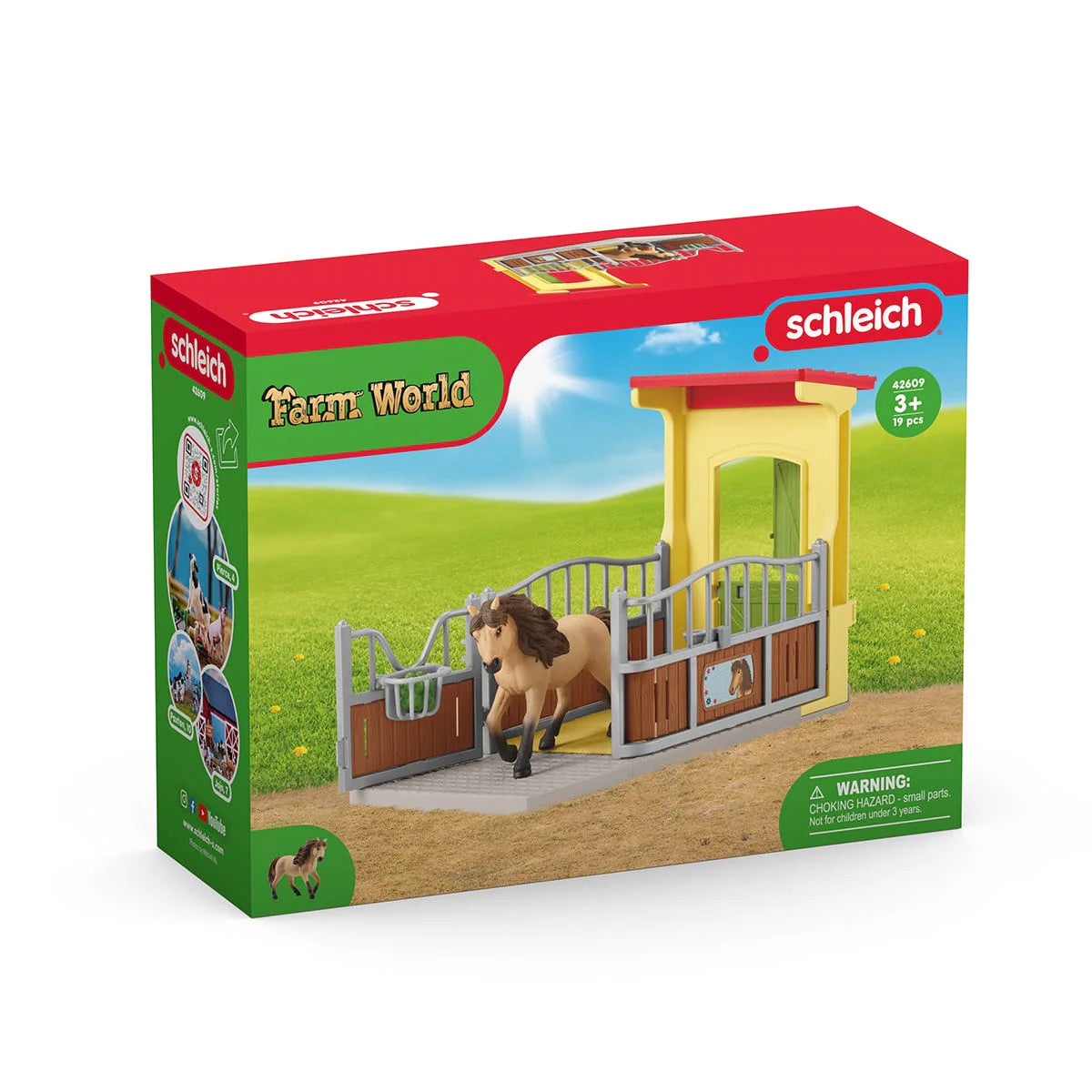 42609 Schleich Farm World - Box per pony + stallone islandese