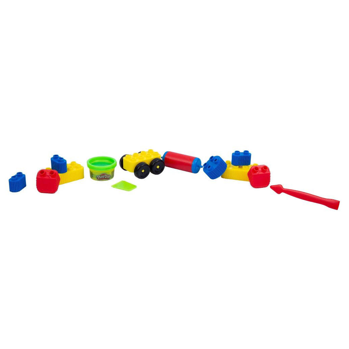 PLD02000 Grandi Giochi PLAYDOH BLOKS-SECCHIELLO CONTENITORE 17 PZ.