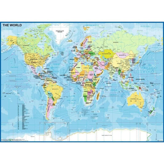 12890 Ravensburger - Mappa del mondo - Puzzle XXL - 200 pezzi