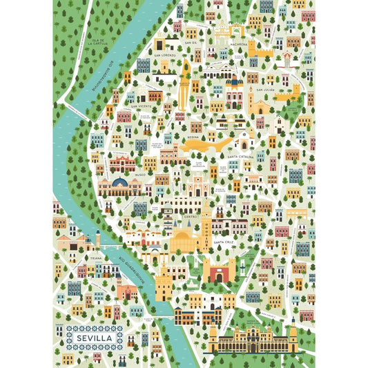 17607 Ravensburger - Mappa di Siviglia - Puzzle 1000 pezzi