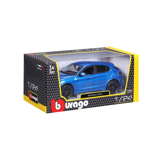 18-21086 Bburago - Alfa Romeo Stelvio, blu - Scala 1:24
