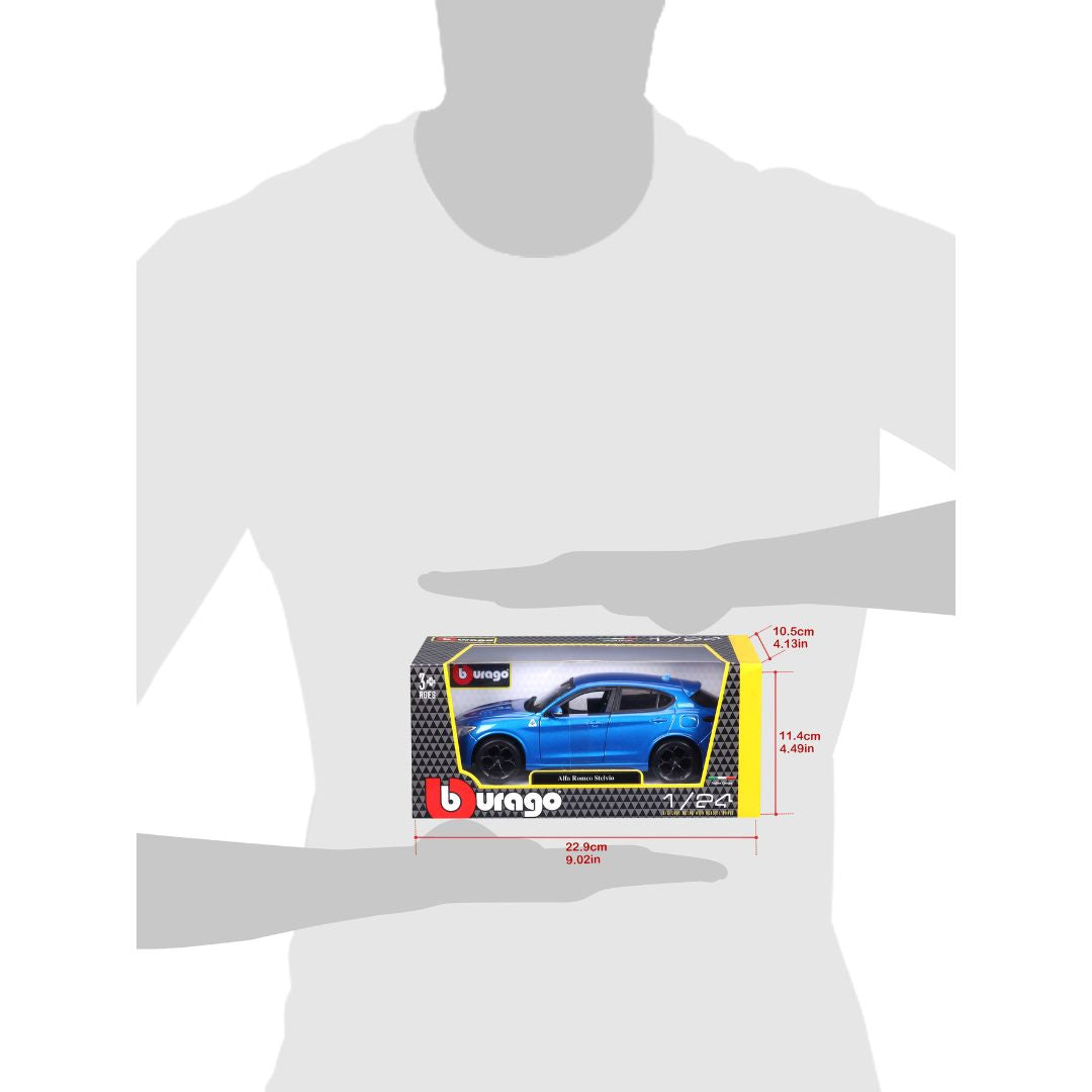 18-21086 Bburago - Alfa Romeo Stelvio, blu - Scala 1:24