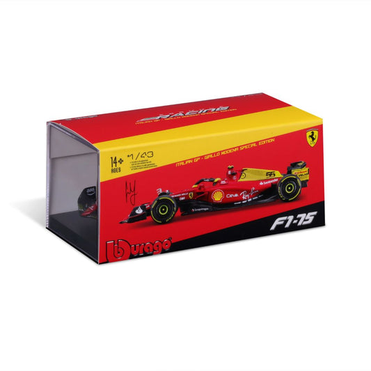 18-36831 Bburago - Ferrari F1- 75 (2022) #55 Sainz, con casco - 1:43