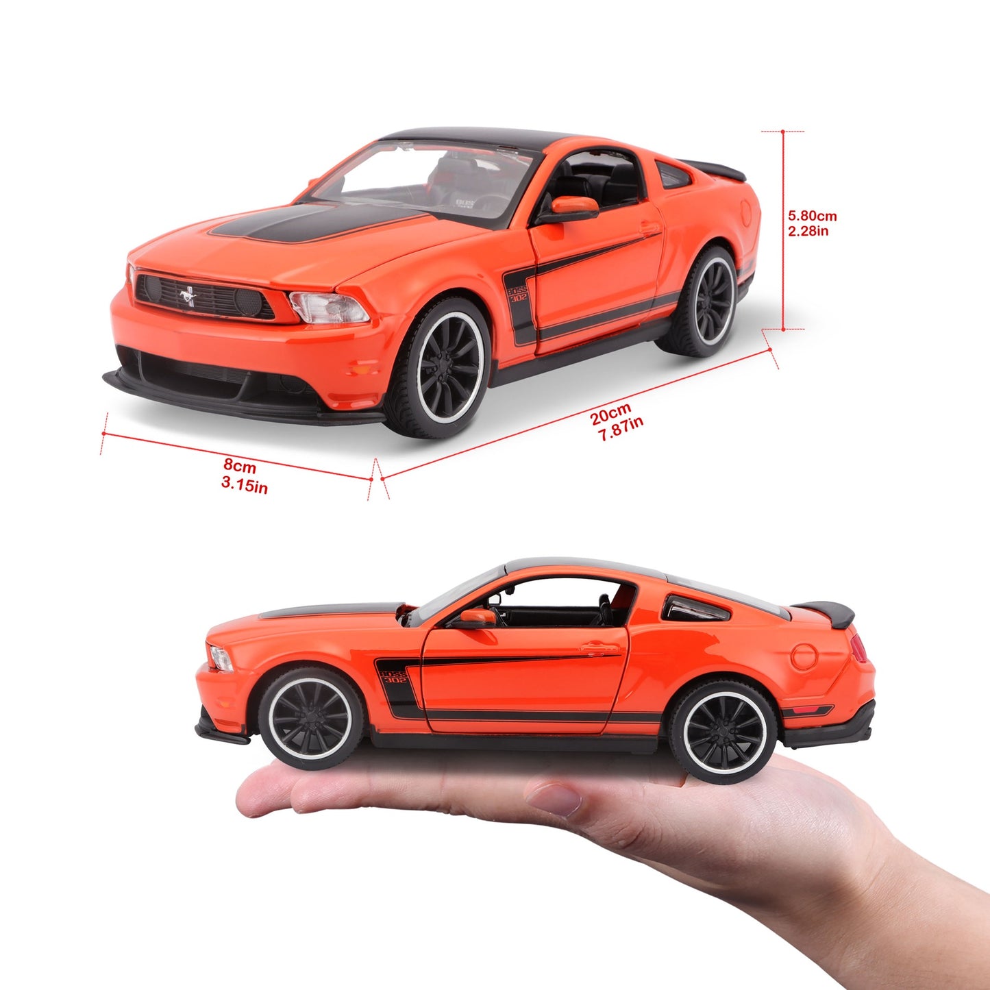 10-31269 OG -Bburago Maisto 1:24 - Ford Mustang Boss 302 Arancione