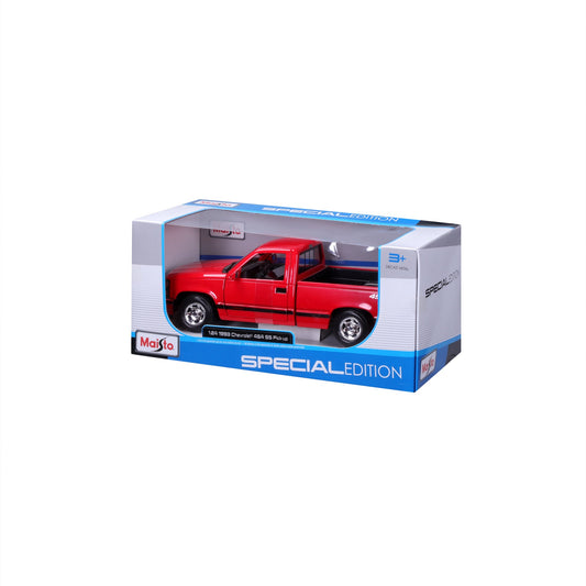 10-32901 RD Bburago Maisto 1:24 - 1993 Chevrolet 454 SS Pick-up Rossa
