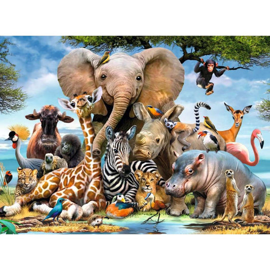13075 Ravensburger - Cuccioli d'Africa - Puzzle XXL - 300 pezzi