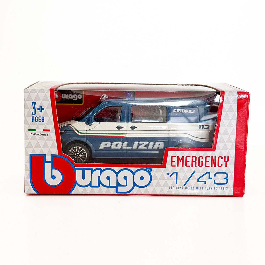 18-30448 Bburago - Volkswagen Transporter T6 Polizia - Mezzo cinofili - 1:43
