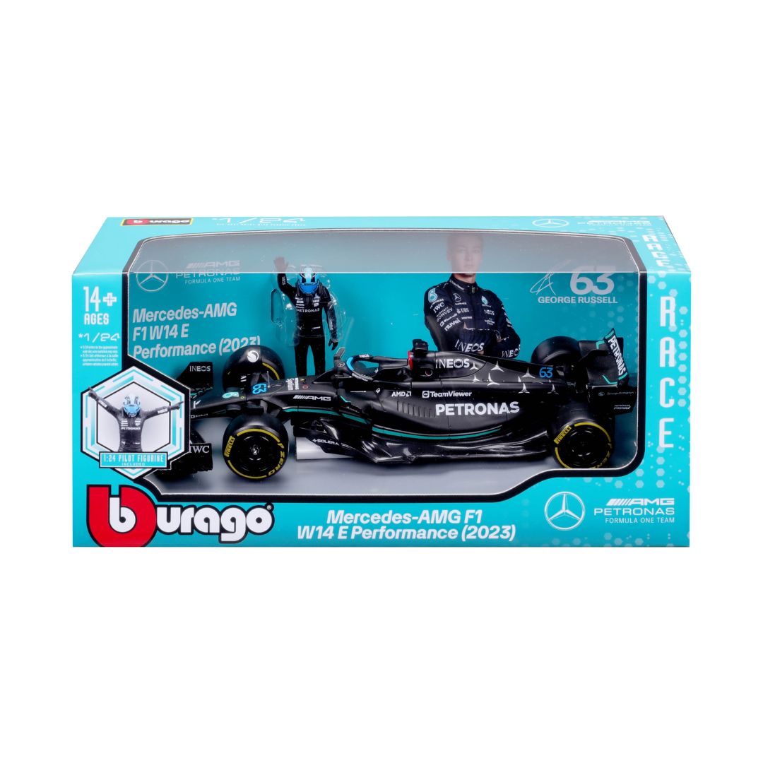 *18-28037H Bburago Race F1 Mercedes W14 E Performance #44 F1 figura Hamilton