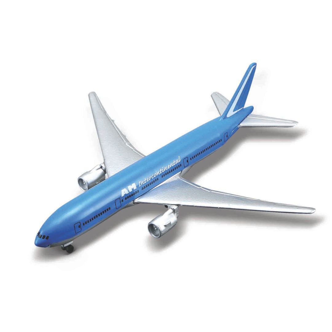 09109 Bburago Maisto - Aereo Boeing 777-200, blu e argento