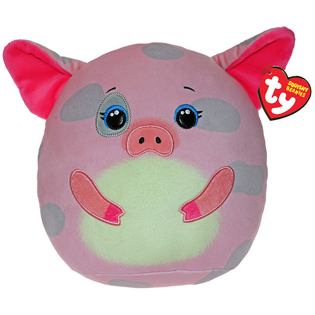 T39420 Ty - Squish a Boos Hambone il Maialino 22 cm Cuscino Peluche Rosa