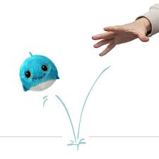 T83007 Ty - Beanie Bouncers Peluche Rimbalzante Fins Squalo Azzurro Morbido