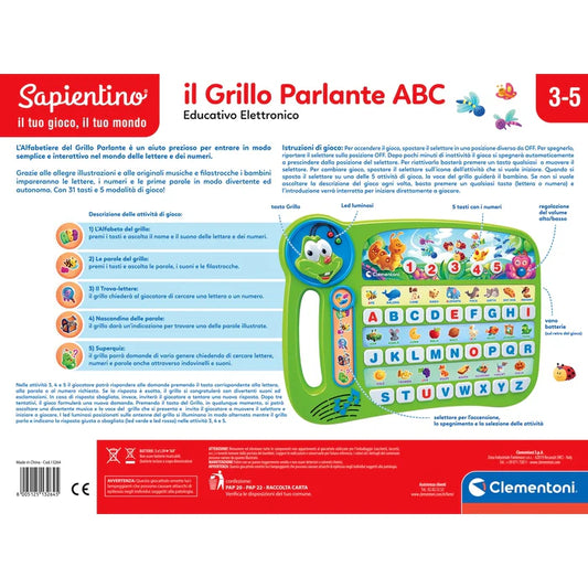 16801.9 Clementoni NUOVO GRILLO PARLANTE gioco educativo 3-6 Anni