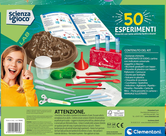 19430.8 Clementoni Scienza e Gioco 50 Esperimenti, Laboratorio Scientifico