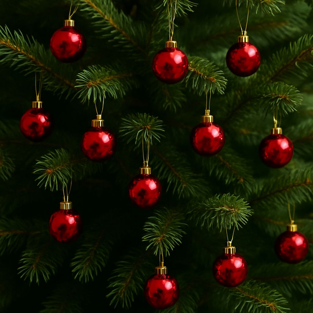 SV2524-01S03 Box 24 Palline Natale Rosse Lucide 2,5 cm Decorazioni Albero