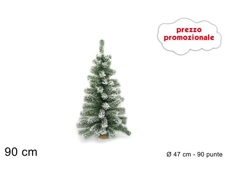 Albero di Natale Innevato 90 cm 90 Punte con Base in Juta Modello N3090A2F