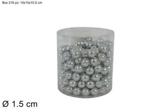 Box Palline di Natale Argento Ø6cm Decorazioni Albero Natale XY16-225