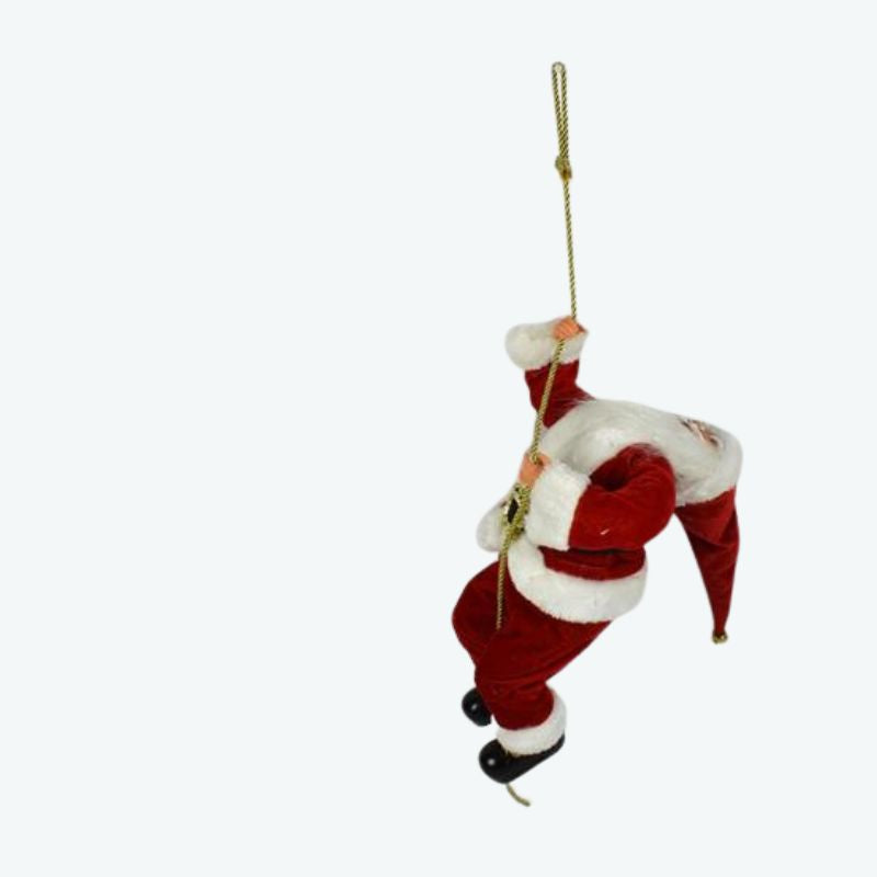 Babbo Natale con Corda 45 cm Addobbo Natalizio da Appendere YS19104