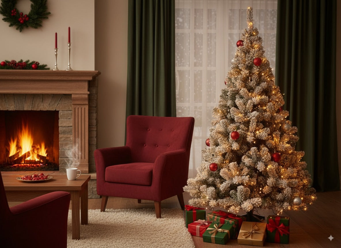 Albero di Natale artificiale innevato eco 120 cm con 180 punte 03J40-ZM180PB