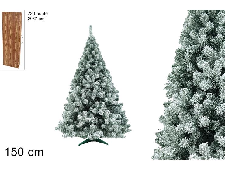 Albero di Natale innevato eco realistico 150 cm con 230 punte 03J50-ZM230PB