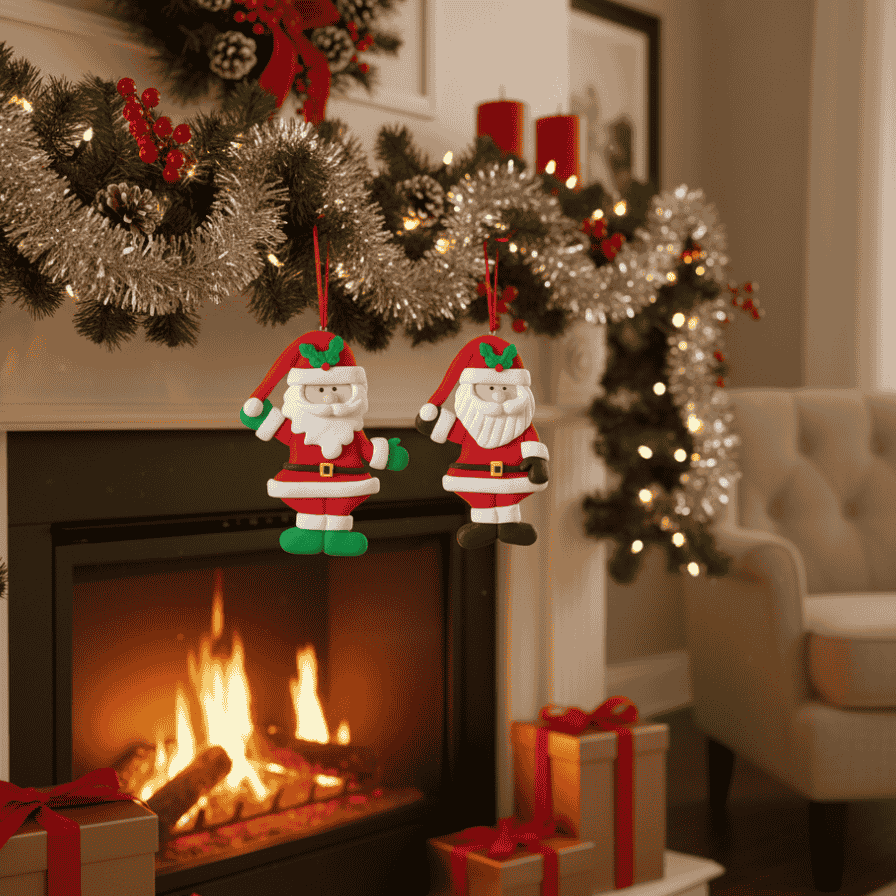 Appendino Babbo Natale Natalizio addobbi Natalizi colore casuale LJDS25-015ABC