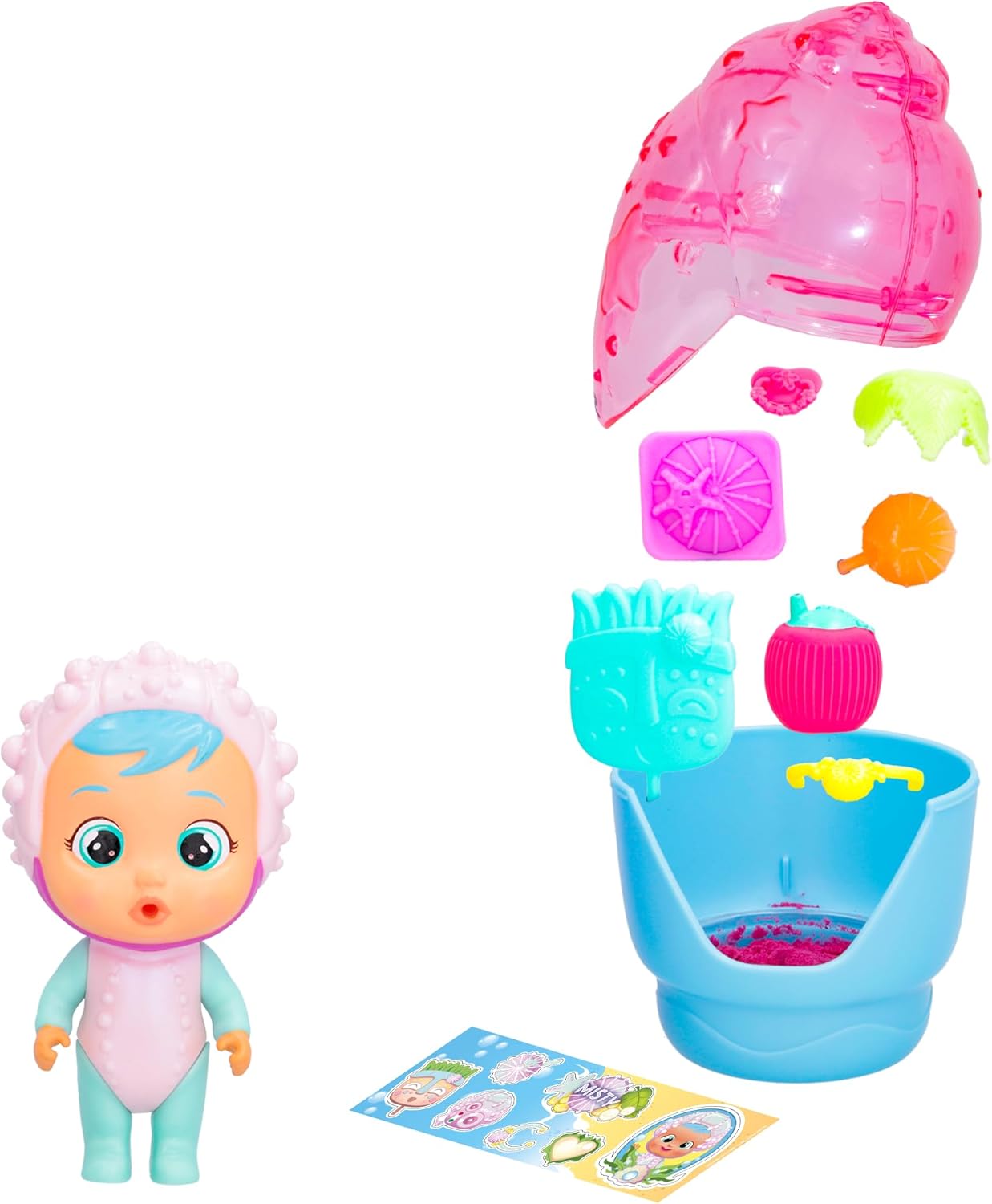 IMC Cry Babies Magic Tears Shiny Shells Mini Bambola che Piange Lacrime casuale