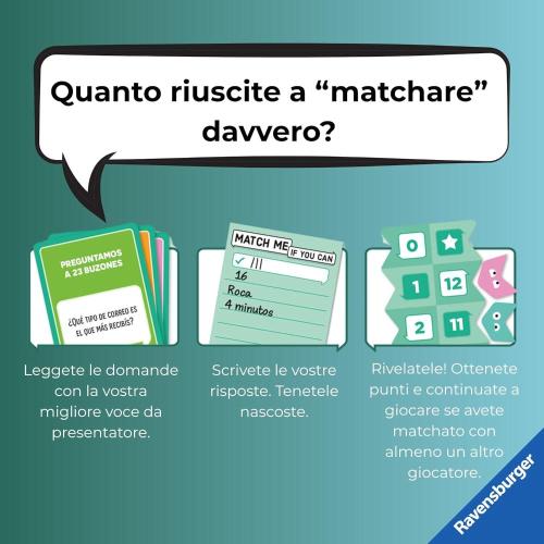 24858 Ravensburger Match Me If You Can Gioco di Carte e Velocità