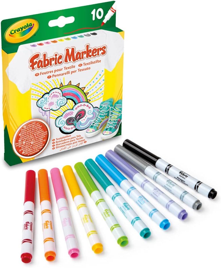 58-8633 Crayola Pennarelli per tessuti, 10 pezzi