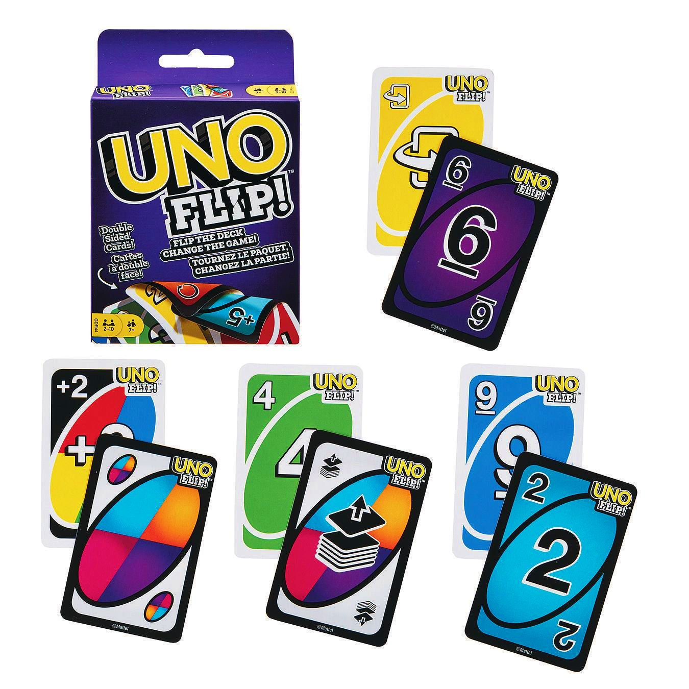 GDG37 UNO Flip Mattel Games Gioco di Carte con 112 Carte Fronte/Retro e Special