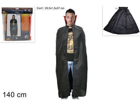Mantello Dracula Adulto 140cm Costume Vampiro di Halloween