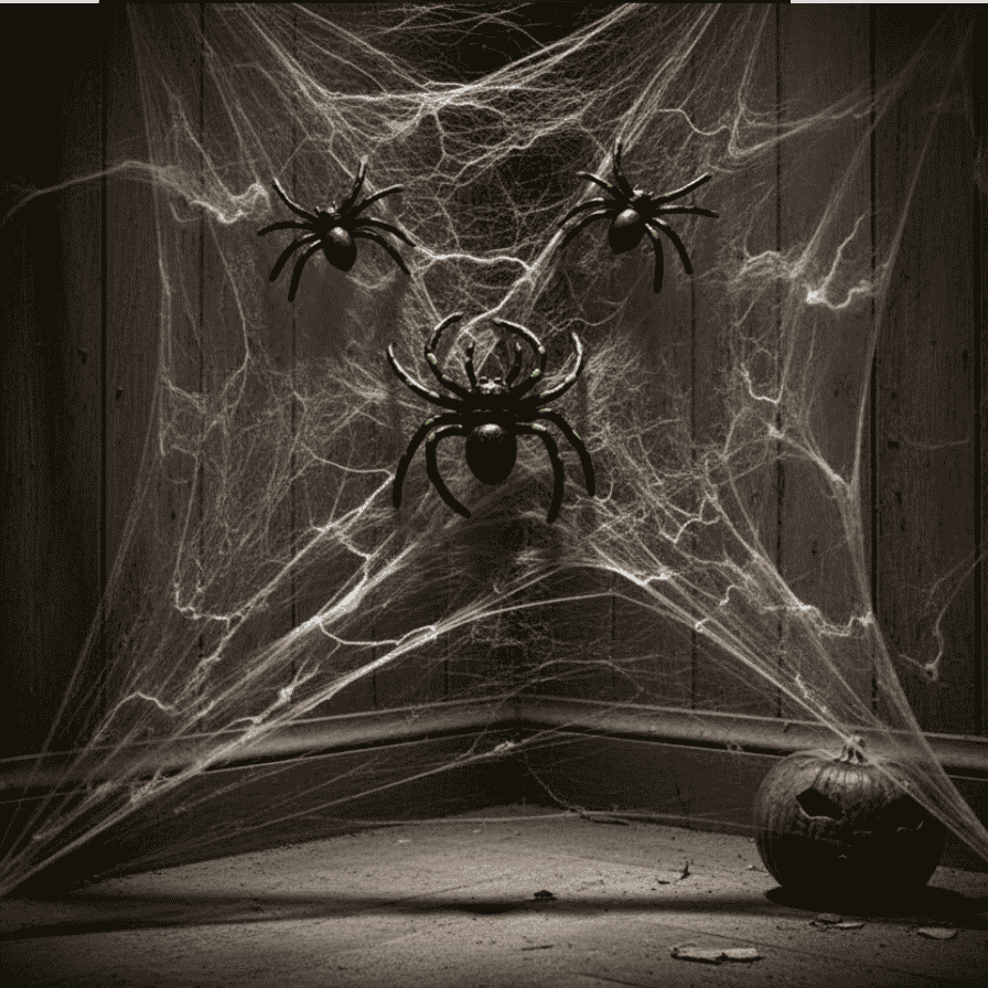 Ragni con Ragnatela 8g Decorazioni Spaventose per Halloween