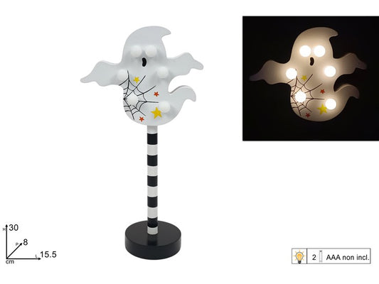 Decorazione Fantasmino in Legno con Luce ZL24C1738