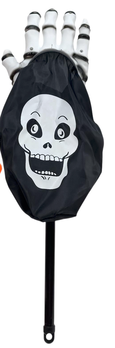 Mano con Sacchetto Halloween dolcetto o scherzetto Zucca e Scheletro 52 cm