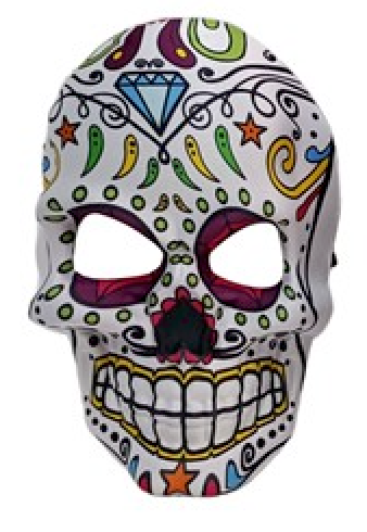 Maschera Decorata Teschio Halloween e Festa dei Morti