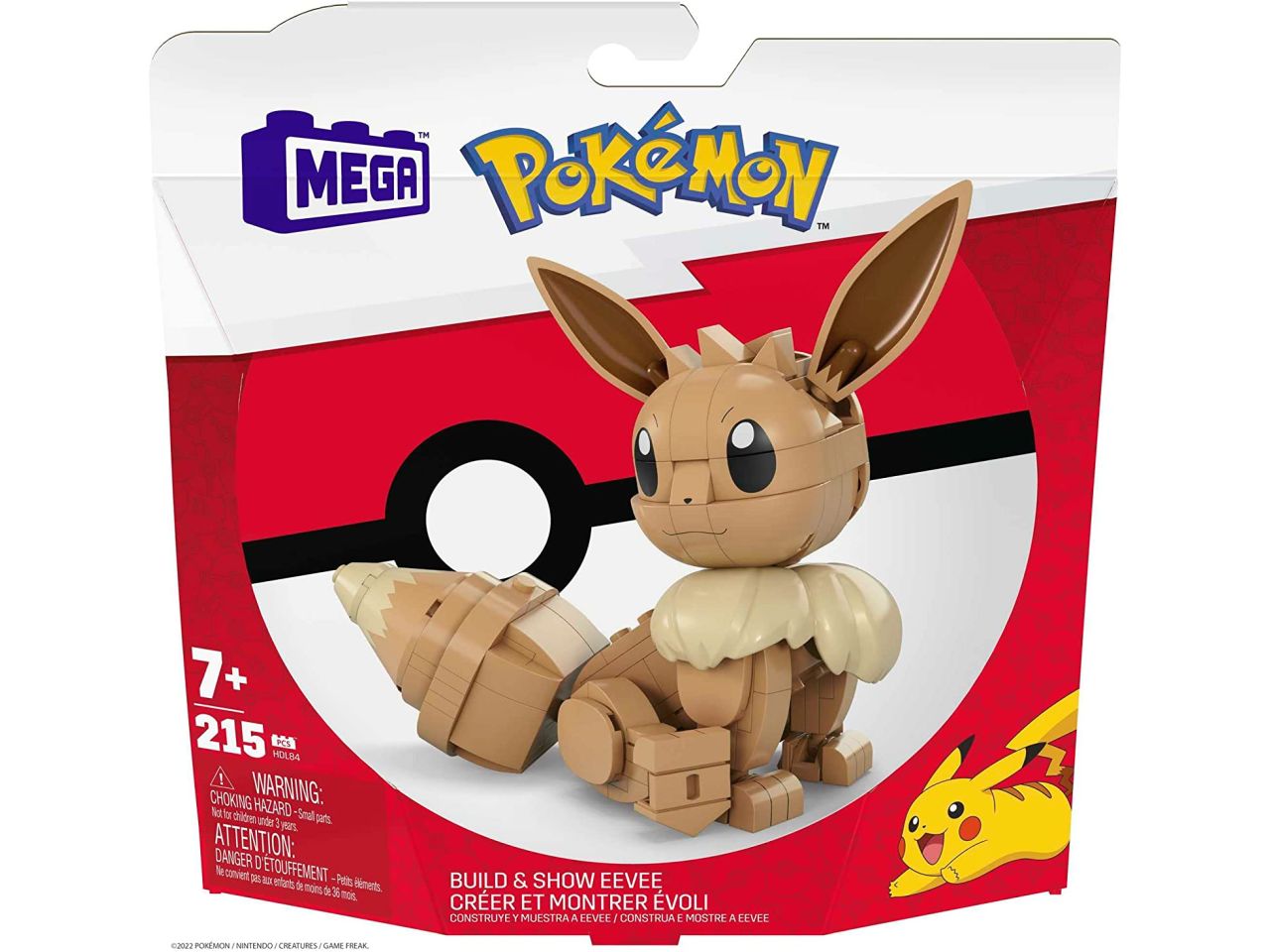 Mega Pokémon Eevee Set da Costruzione 215 Pezzi da Collezione