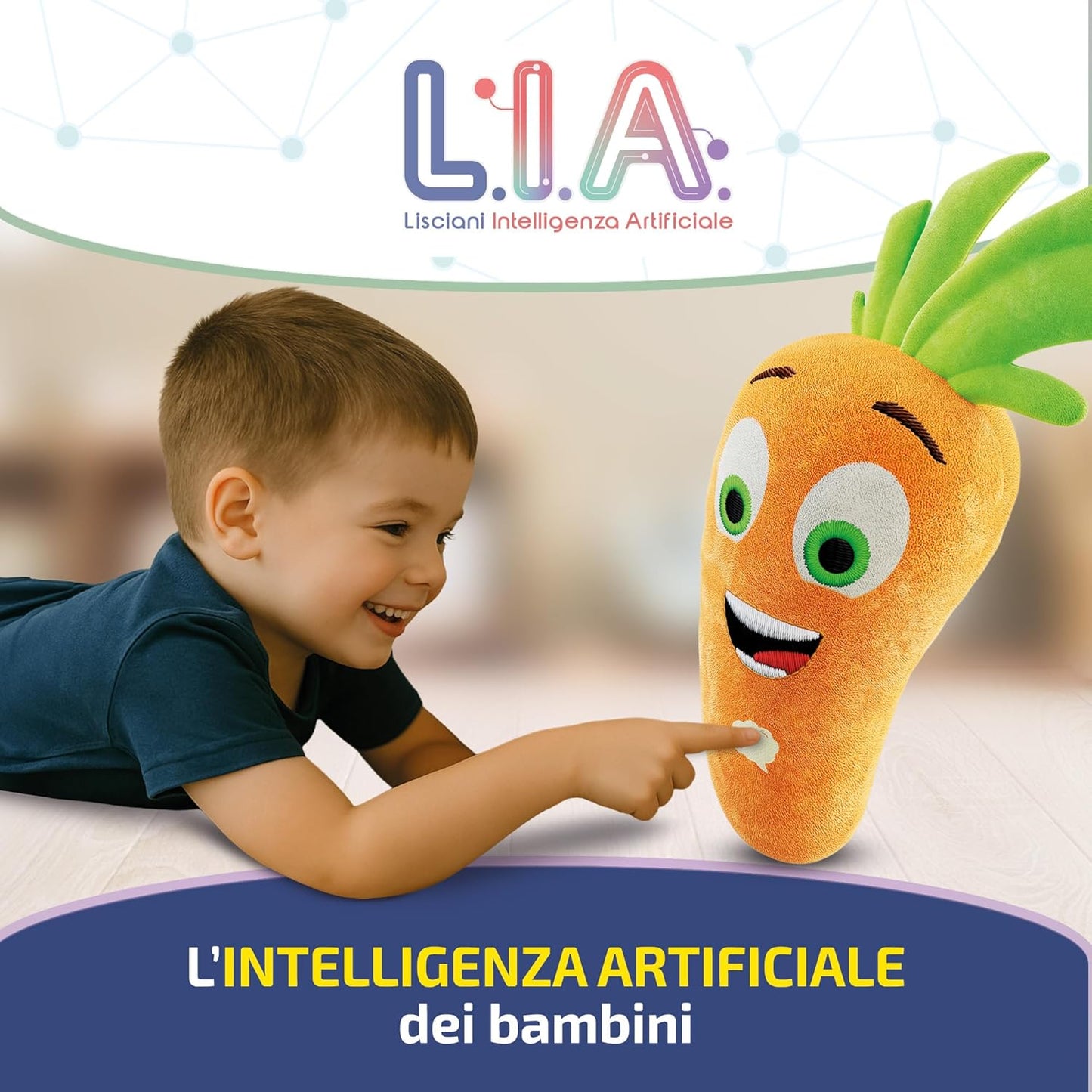Lisciani L.I.A. Carotina Intelligente Peluche Interattivo con Intelligenza Artif