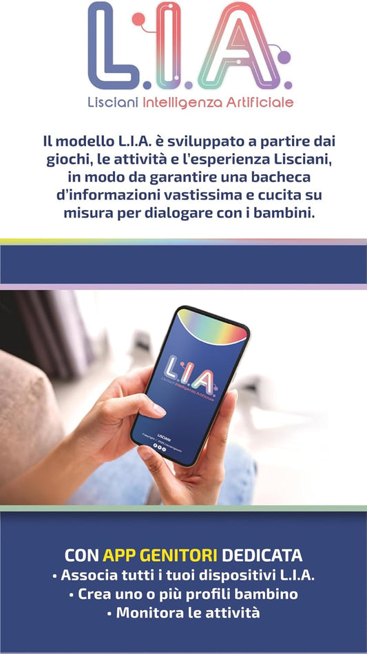 Lisciani L.I.A. Carotina Intelligente Peluche Interattivo con Intelligenza Artif
