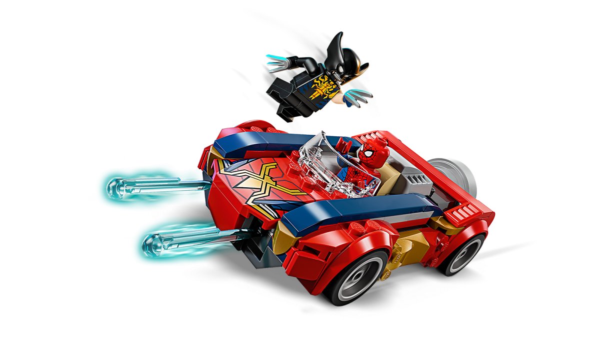 76336 LEGO Super Heroes Marvel Auto di Spider-Man vs. Venomized Wolverine