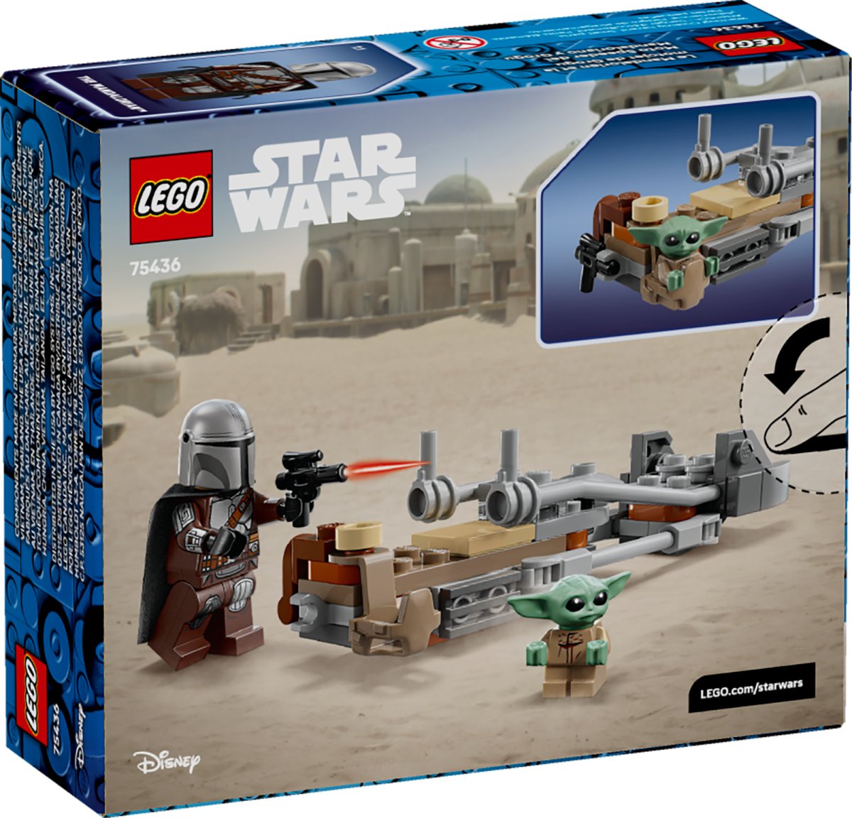 75436 LEGO Star Wars TM Speeder Bike del Mandaloriano e di Grogu