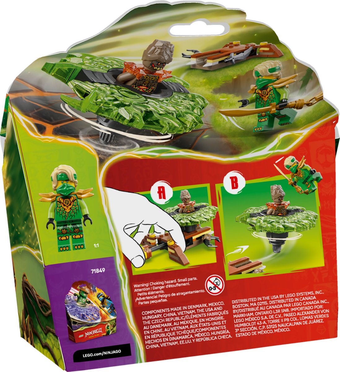 71850 LEGO Ninjago Lloyd contro Spinner Mostro della Terra