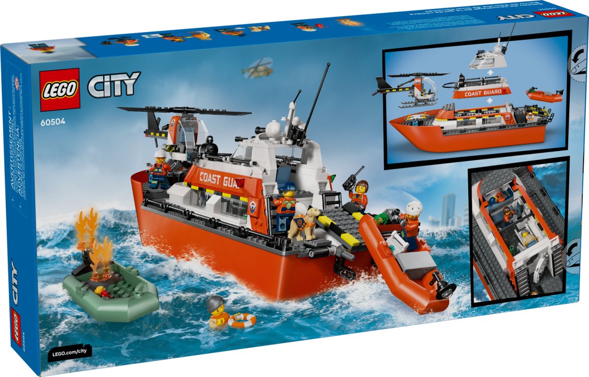 60504 LEGO City Exploration Motoscafo di soccorso ed elicottero della Guardia Co