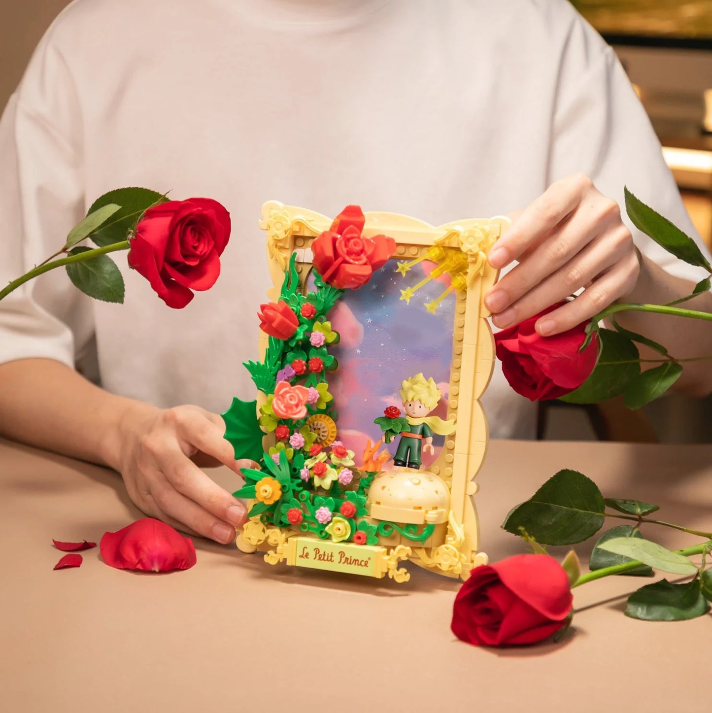 86313 Pantasy collezione il Piccolo Principe : La Rosa Ritratto 3D